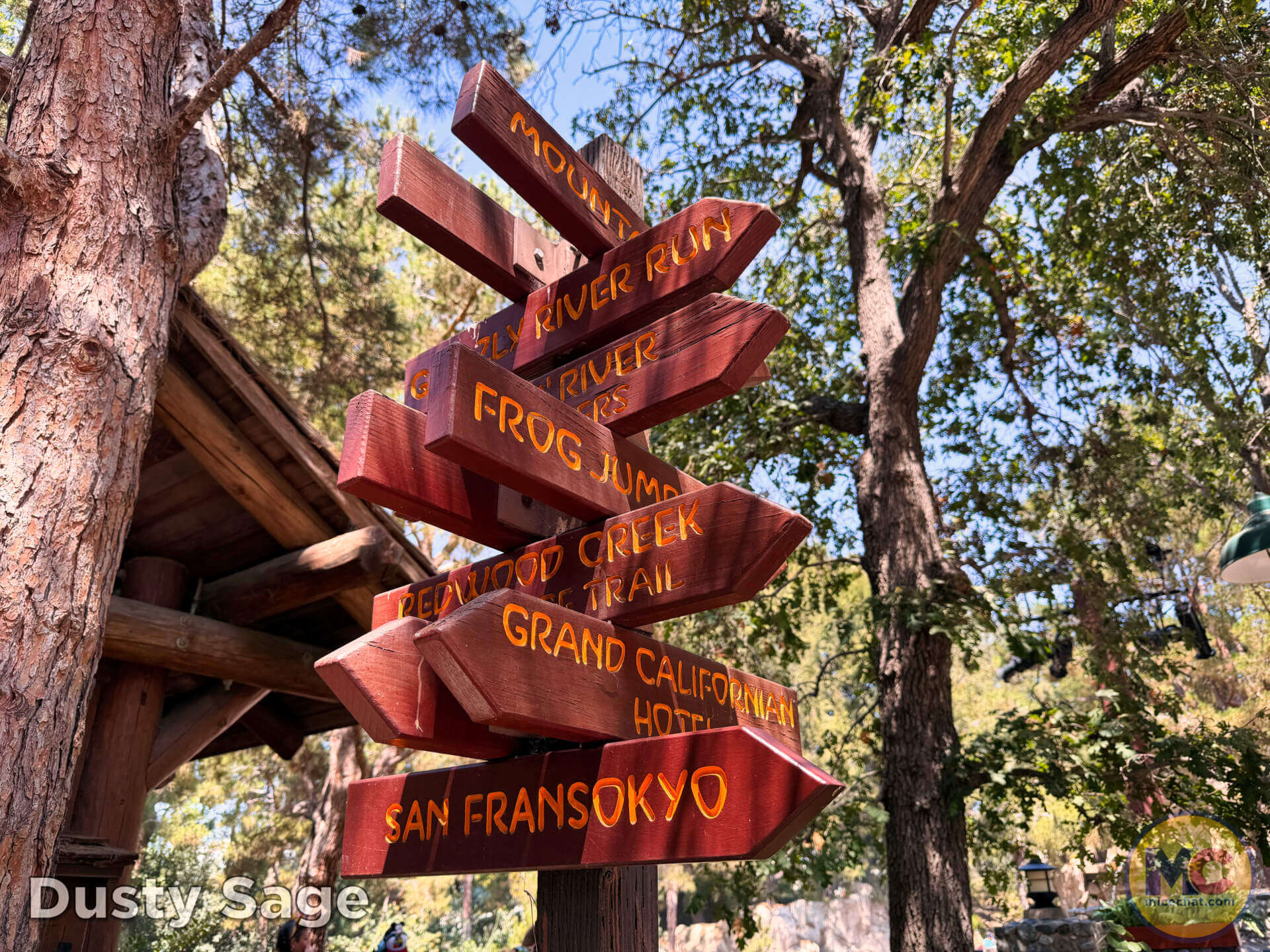 Redwood Creek Challenge Trail signs at Disney California Adventure