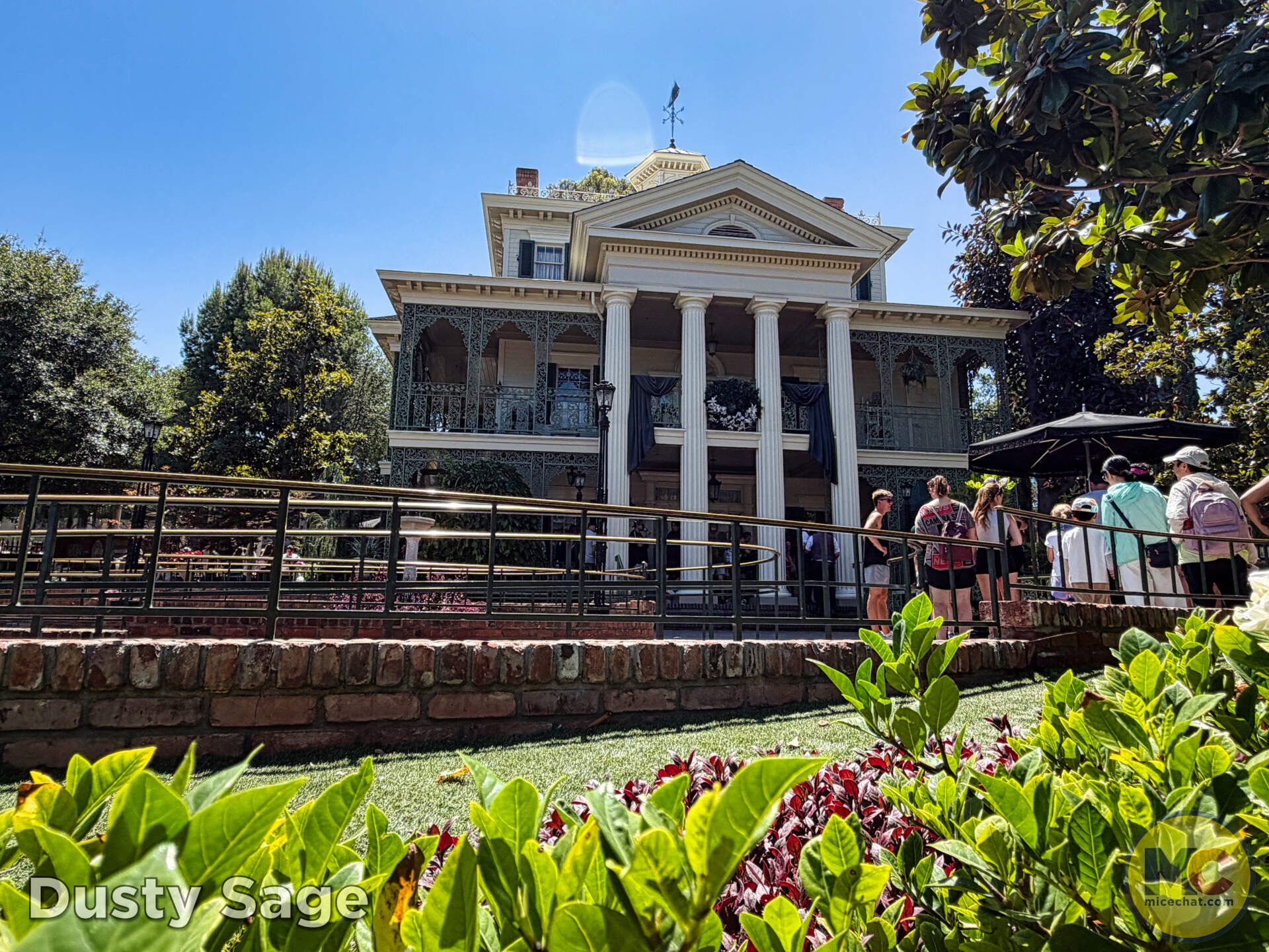 Front of the Haunted Mansion at Disneyland