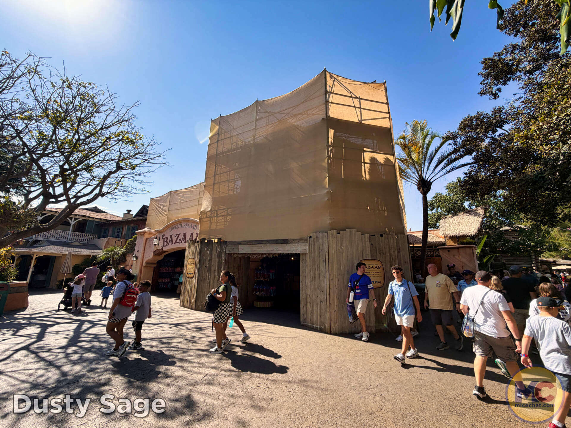 Adventureland Bazaar construction at Disneyland