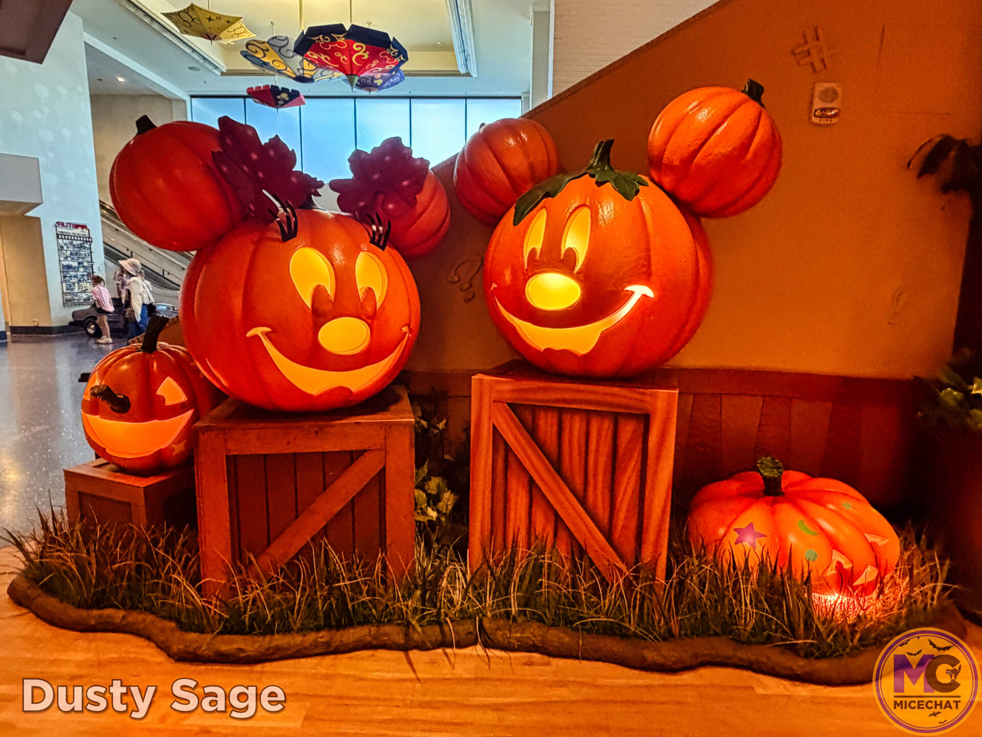 Pumpkin display outside Goofy's Kitchen at the Disneyland Hotel