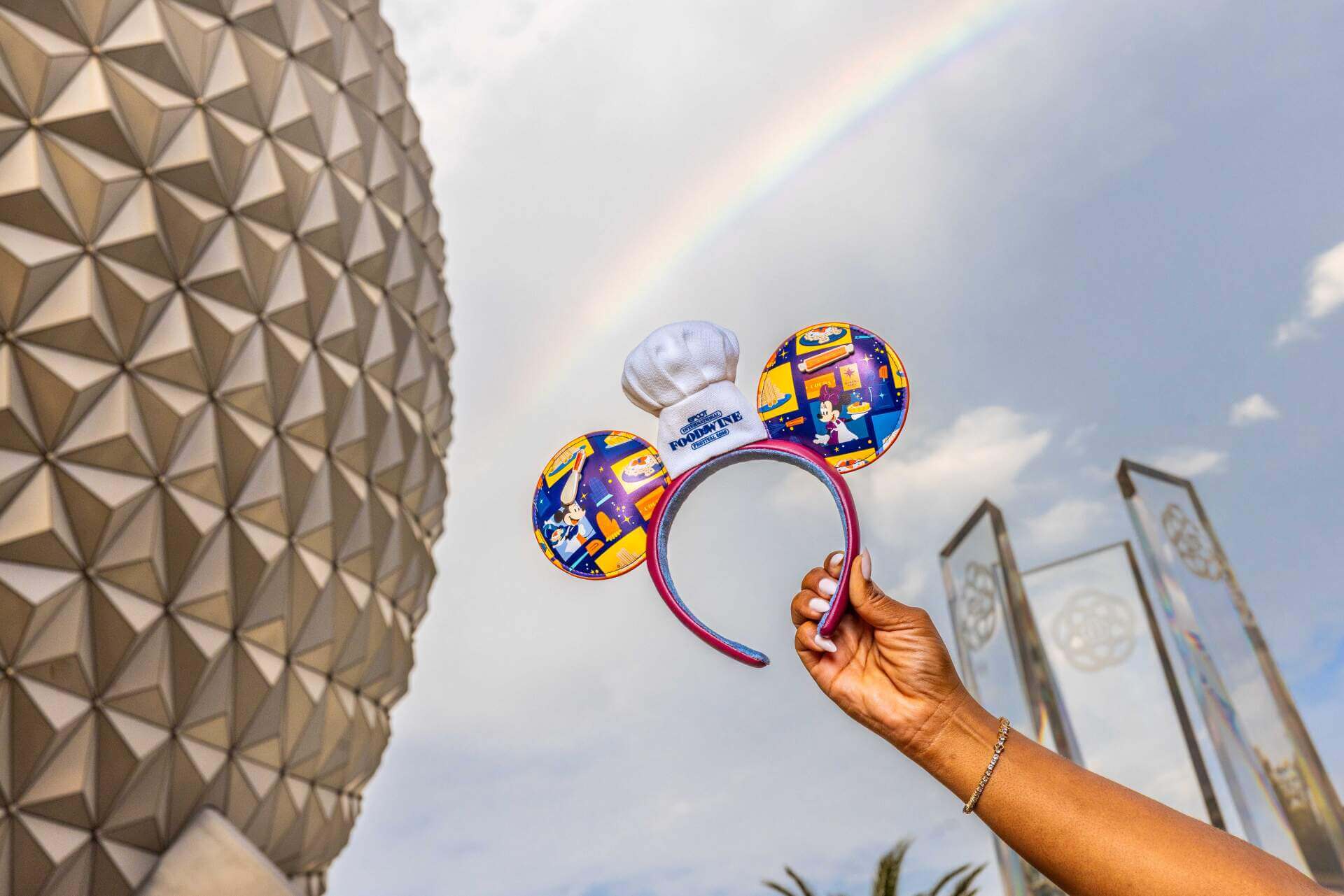 Chef-inspired Mickey and Minnie ear headbands for the 2026 EPCOT International Food and Wine Festival