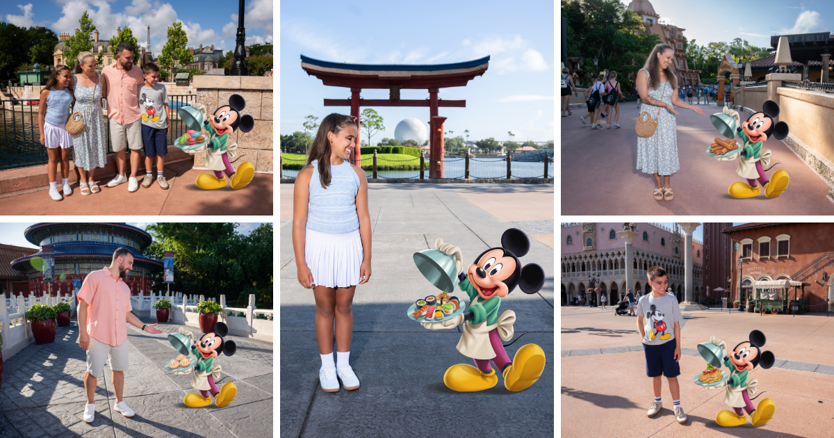 Disney PhotoPass Magic Shot collage for the 2026 EPCOT Food and Wine Festival