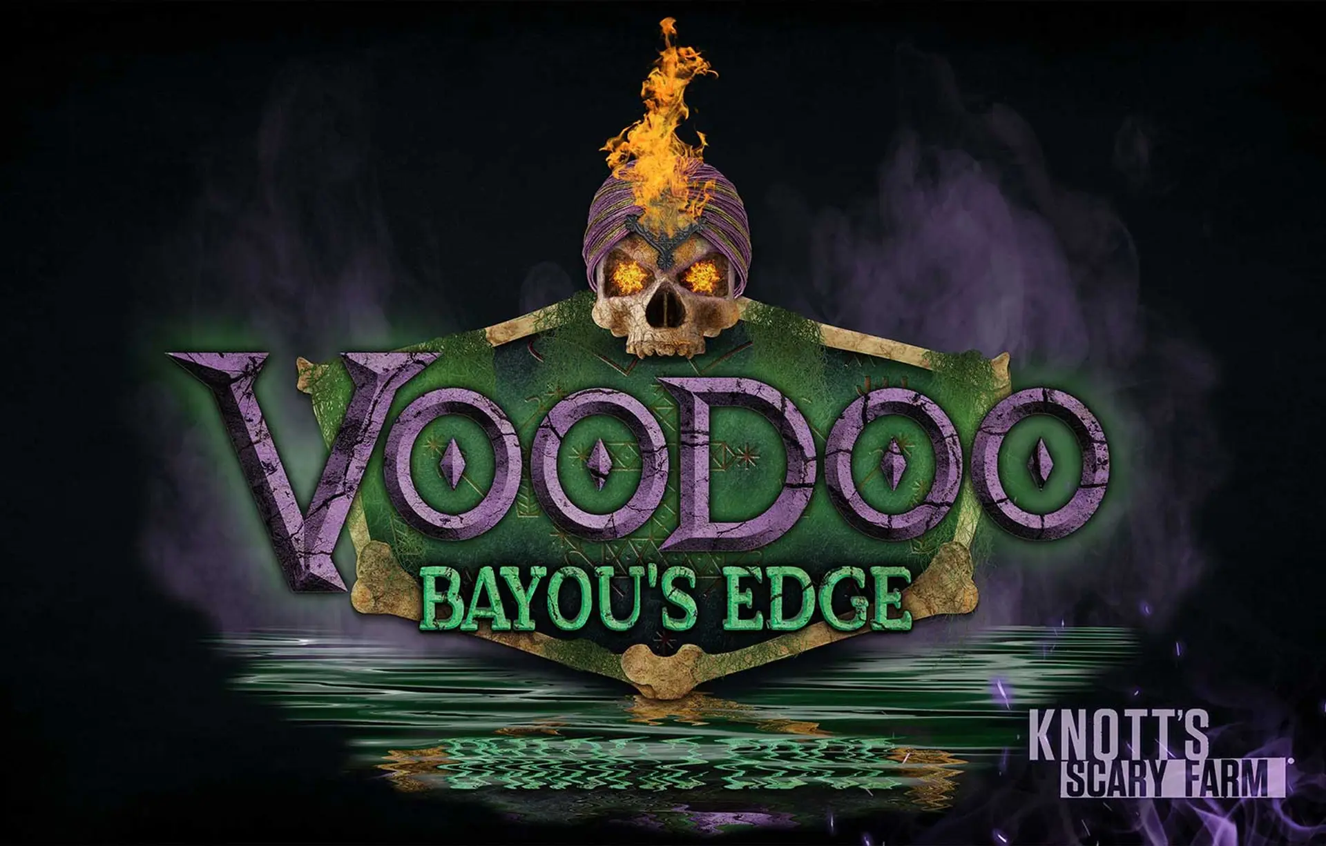 Voodoo: Bayou's Edge show key art at Knott's Scary Farm 2026