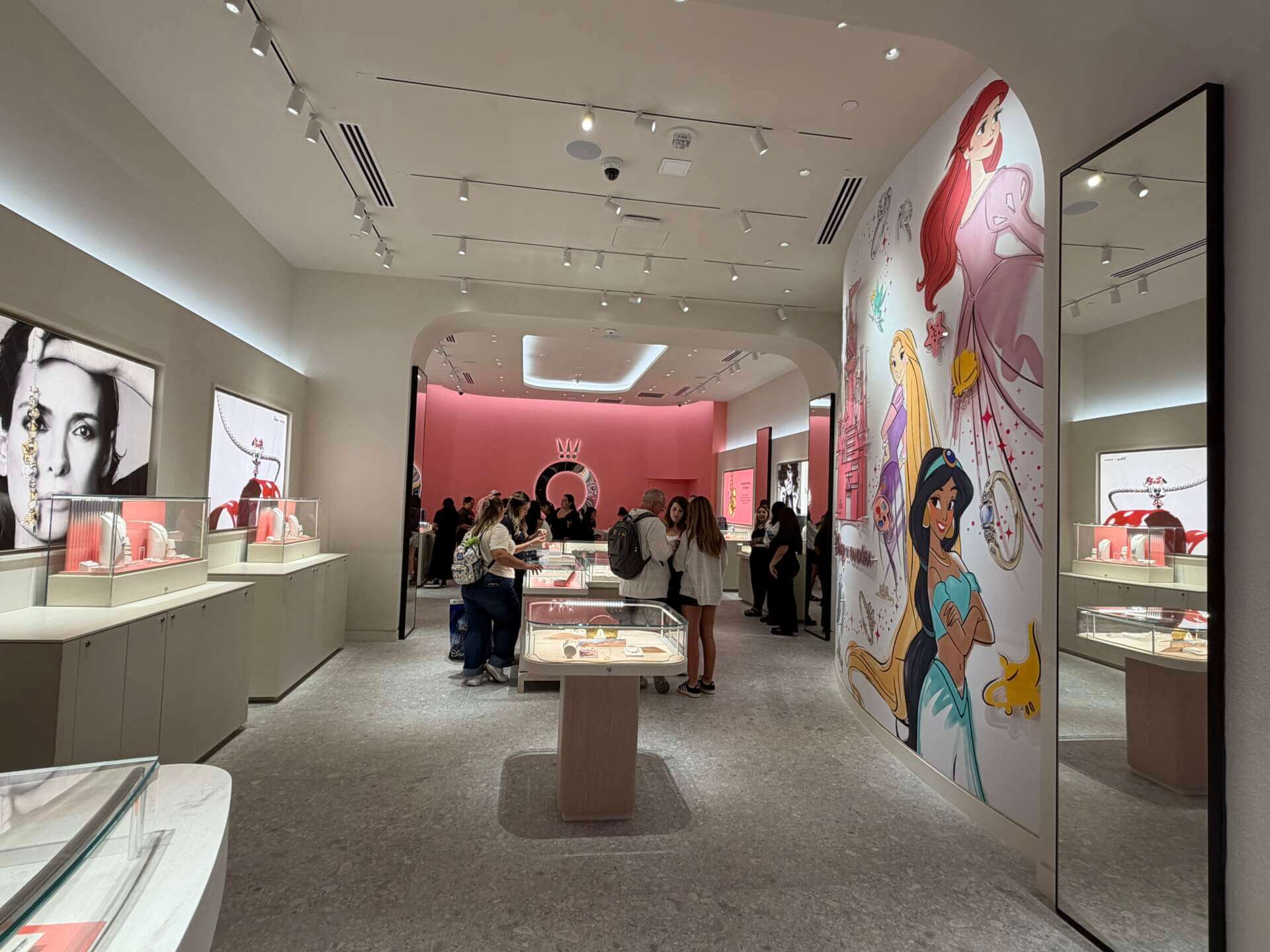 Interior overview of the reopened Pandora store