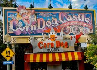 Yesterland: Original Corn Dog Castle on Route 66 at Paradise Pier Yesterland: Original Corn Dog Castle on Route 66 at Paradise Pier