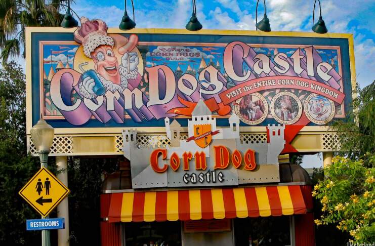 Yesterland: Original Corn Dog Castle on Route 66 at Paradise Pier Yesterland: Original Corn Dog Castle on Route 66 at Paradise Pier