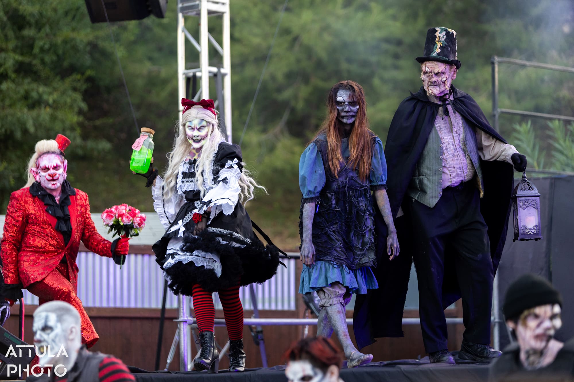 Scare zone monsters gather for the Unleashed scaremony, Fright Fest 2026