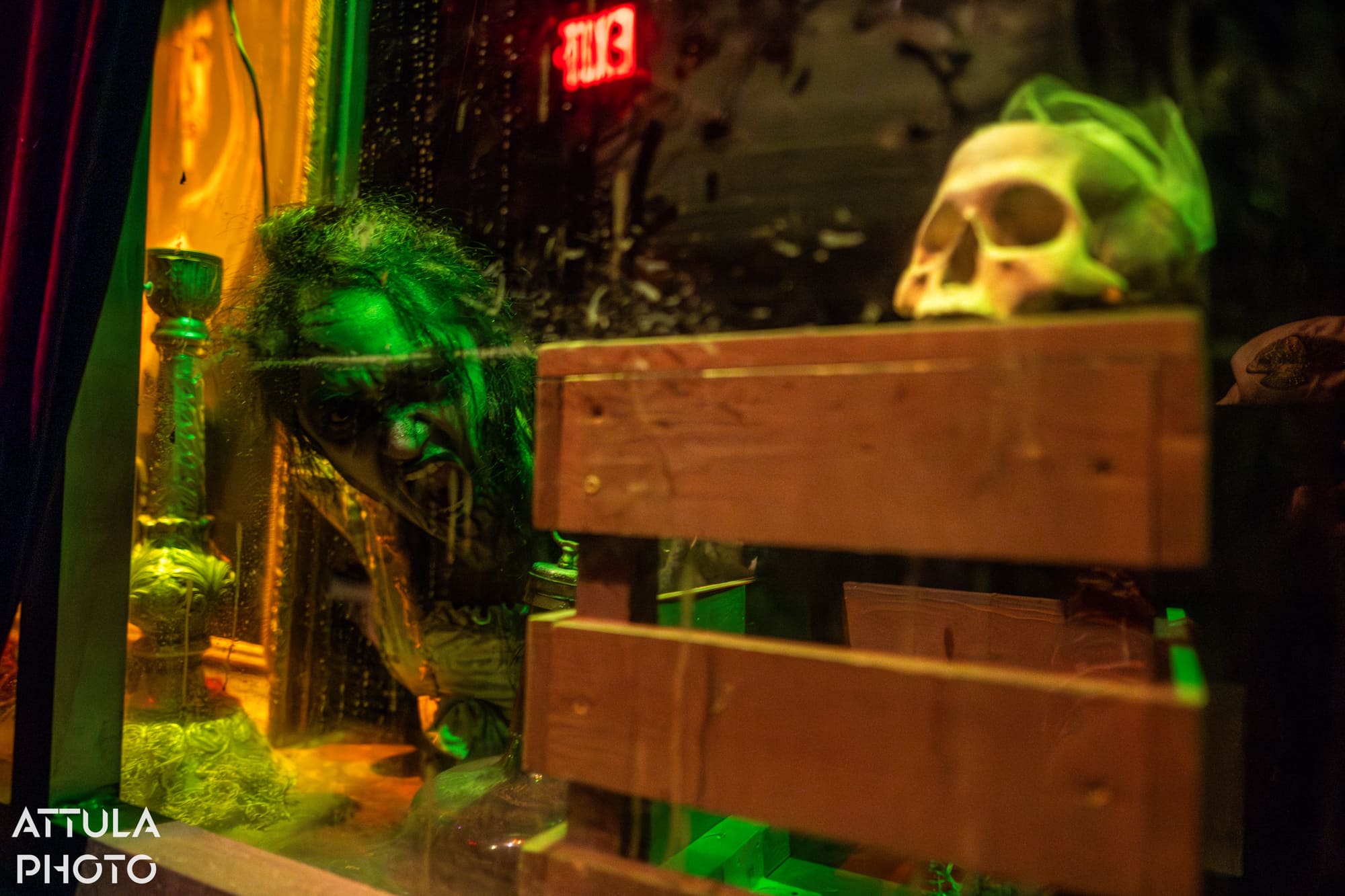 Cursed objects display in Vault: 666 Unlocked at Six Flags Magic Mountain