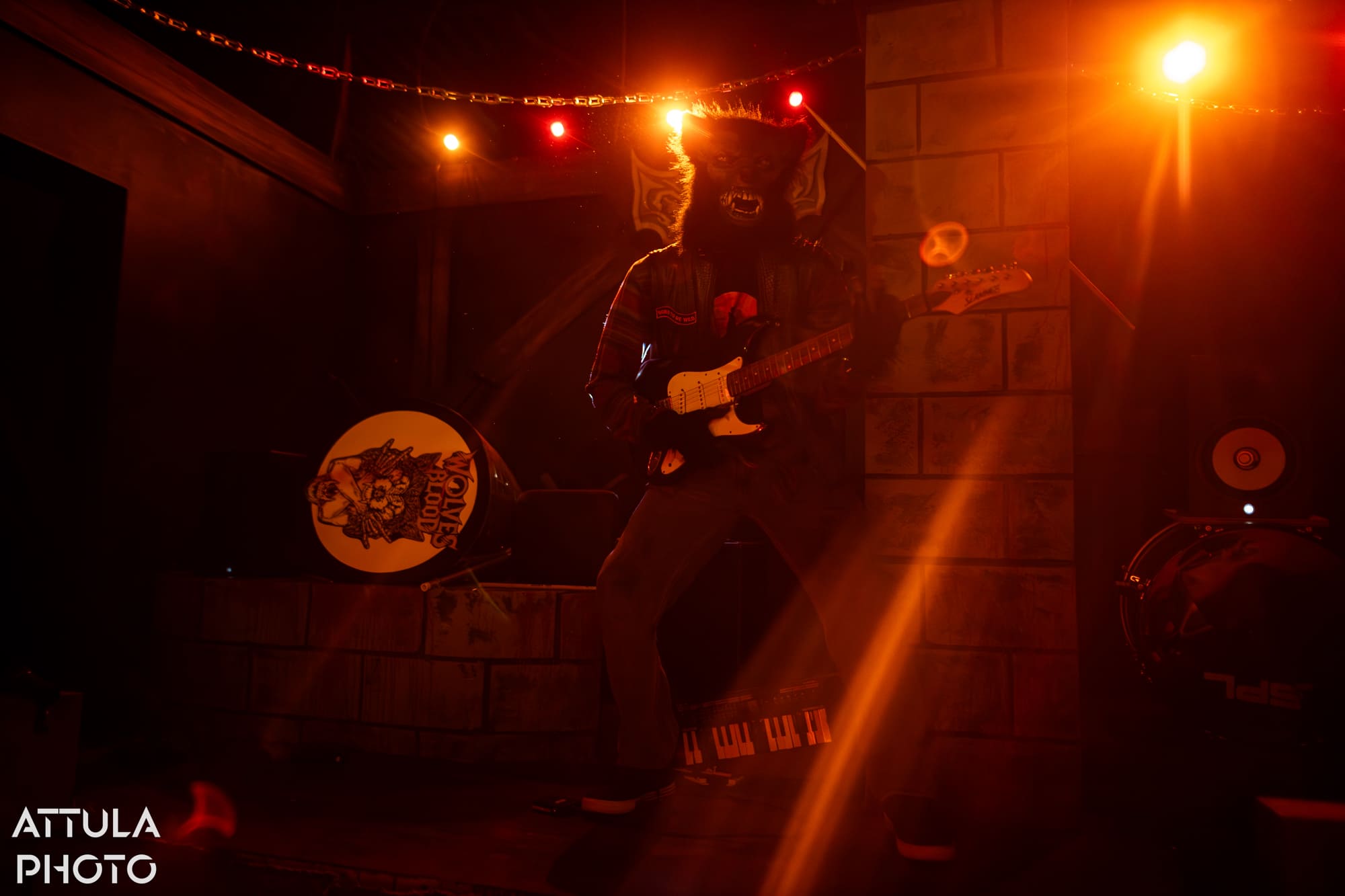 Werewolf rock band on stage in the Wolves' Blood maze, Fright Fest 2026