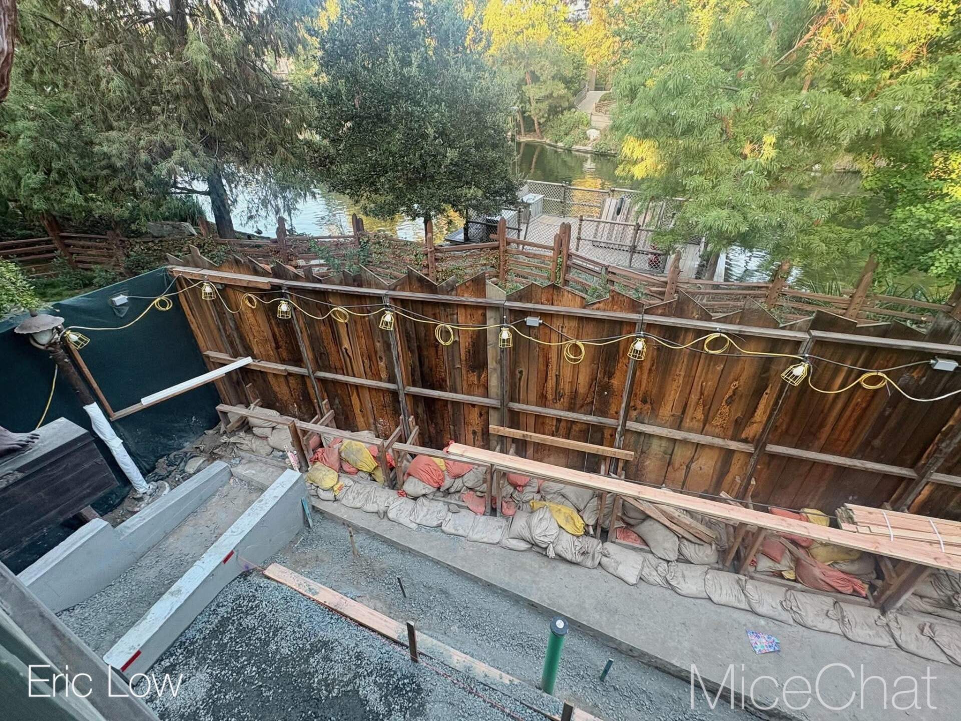 Work continuing on the Hungry Bear Barbecue Jamboree expansion at Disneyland