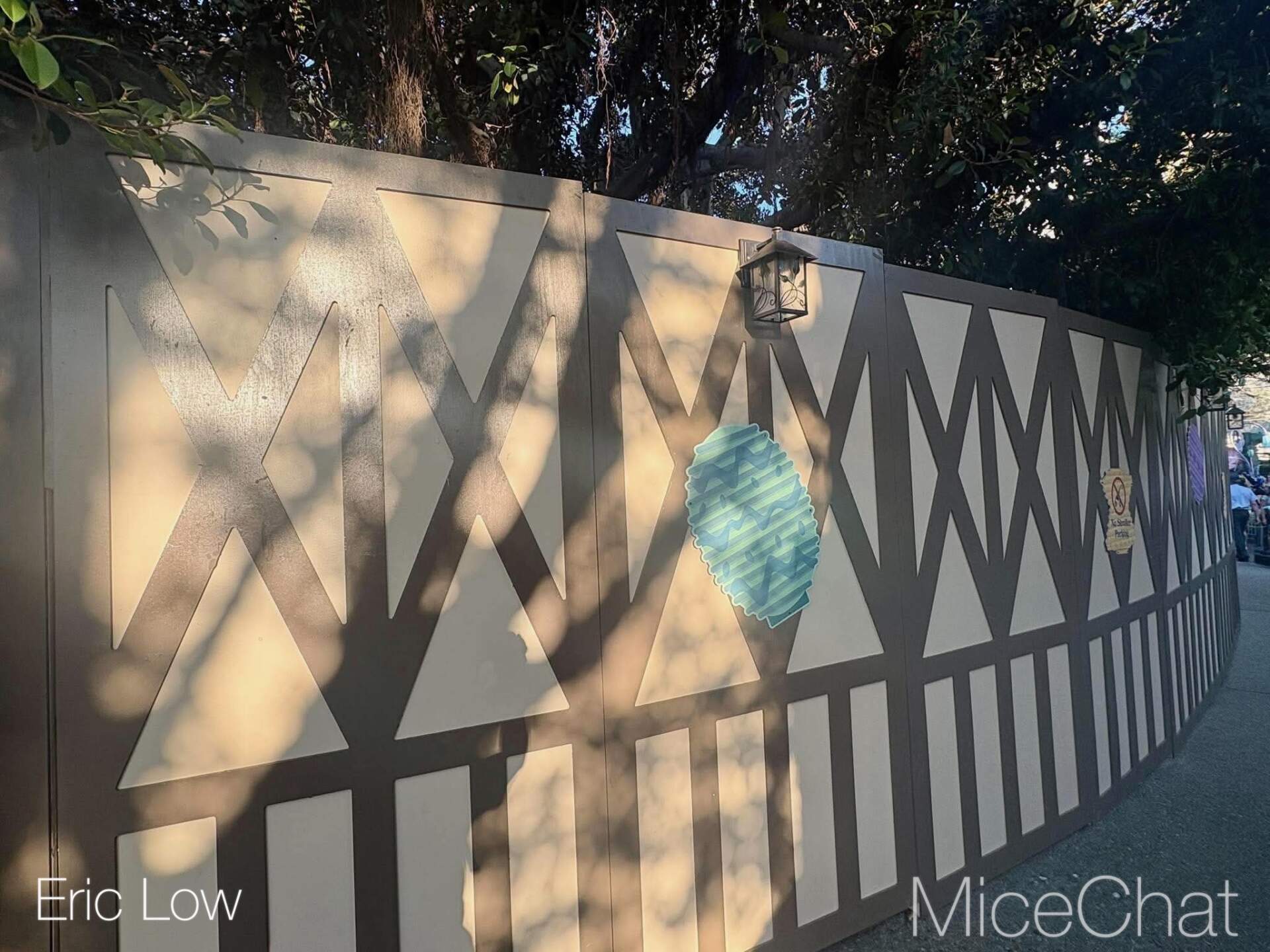 Mad Tea Party hidden behind construction walls during its Disneyland refurbishment