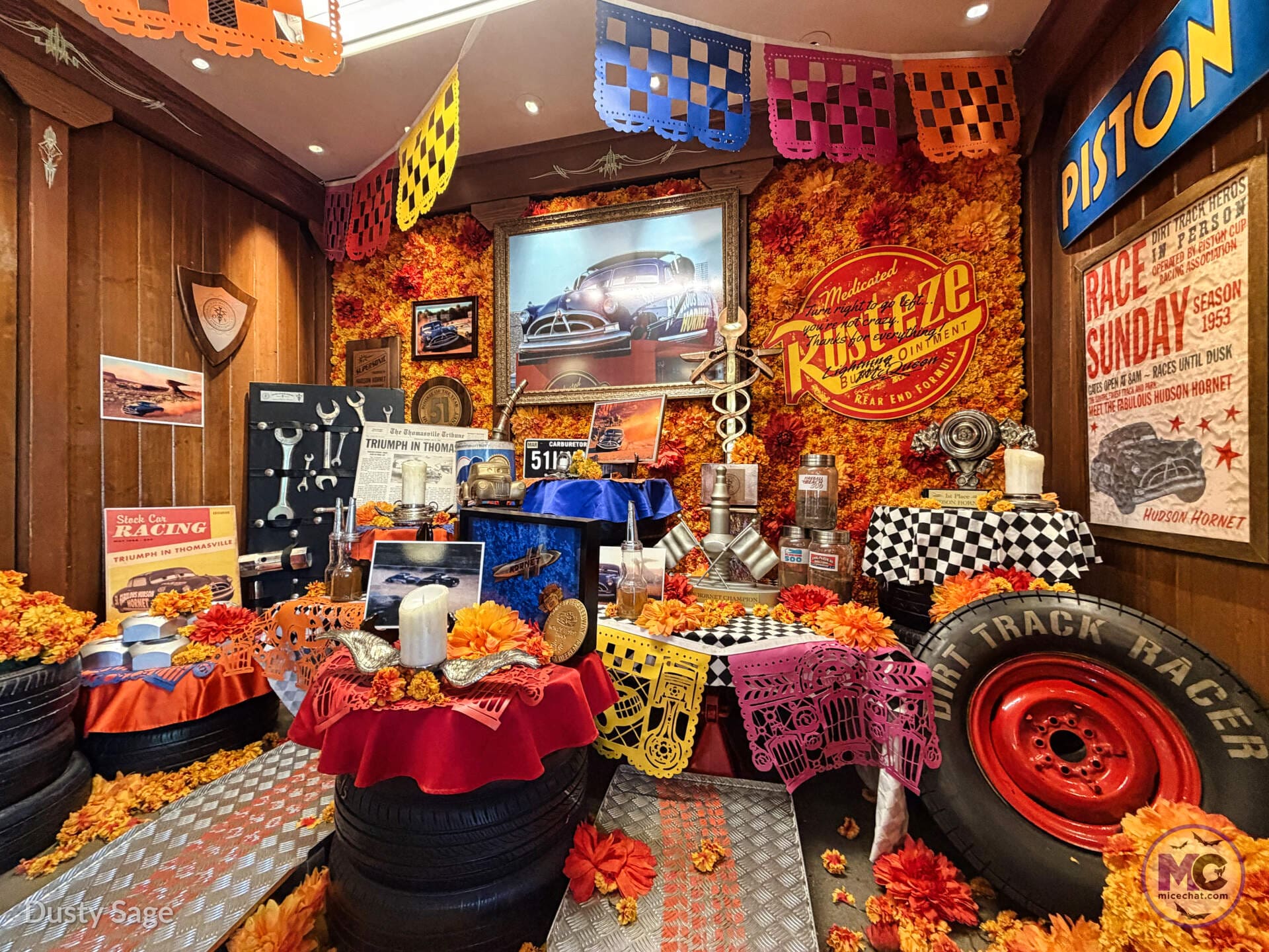 Doc Hudson ofrenda for Haul-O-Ween in Cars Land at Disney California Adventure