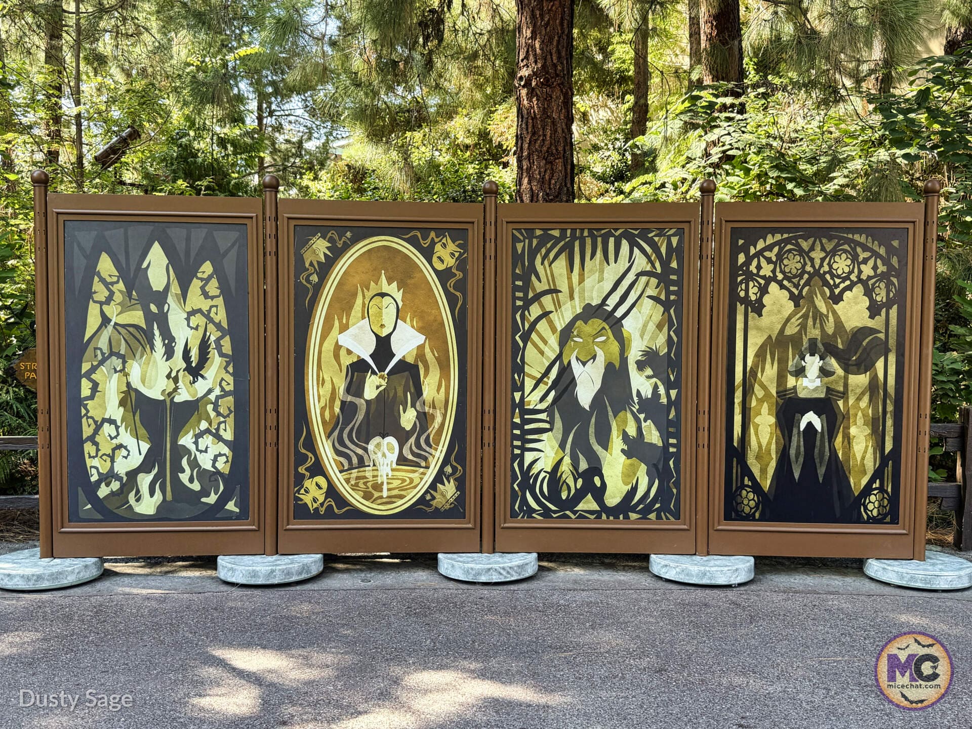 Disney Villains panels in Grizzly Peak for Halloween Time