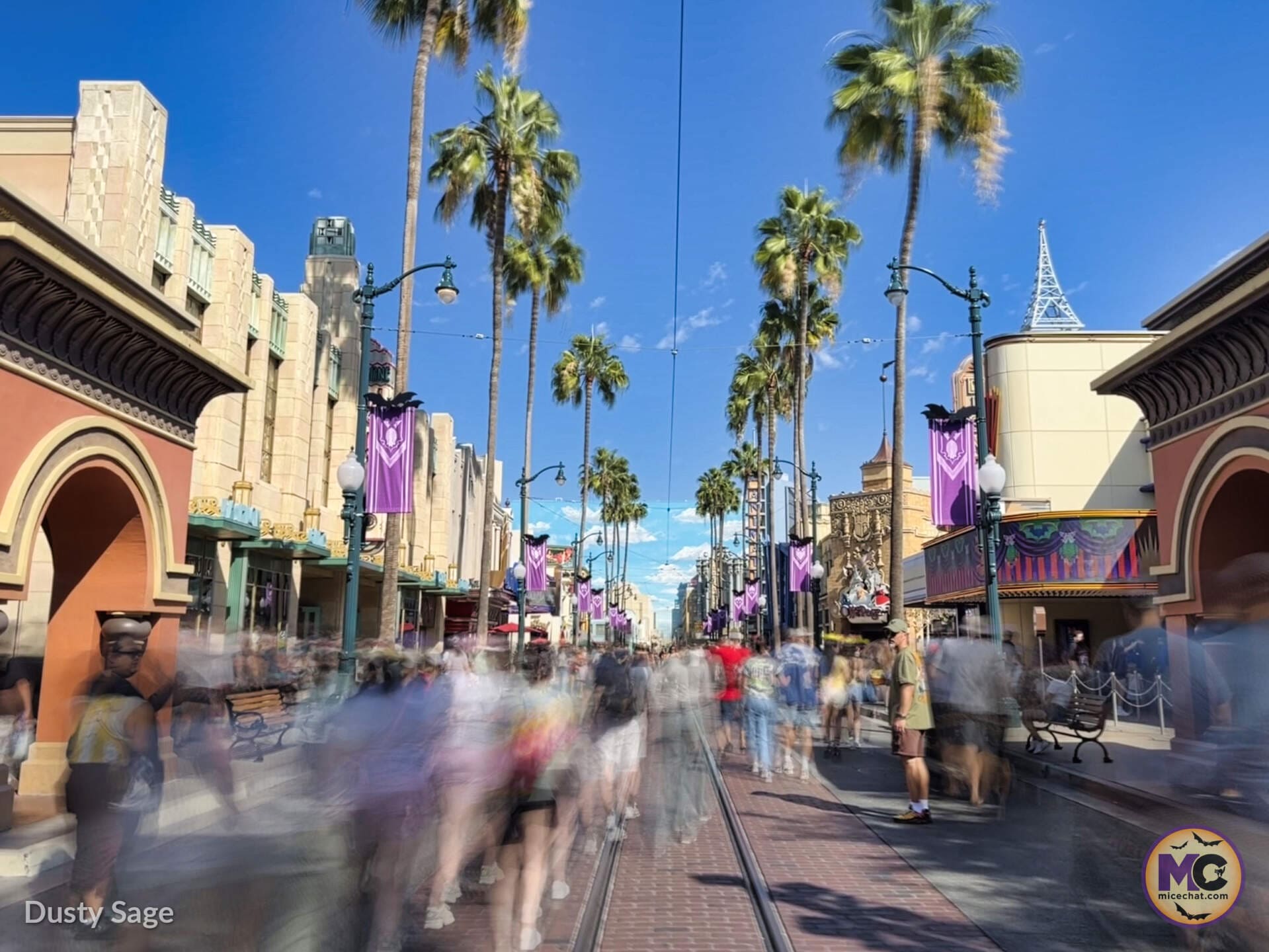 Halloween banners in Hollywood Land at Disney California Adventure