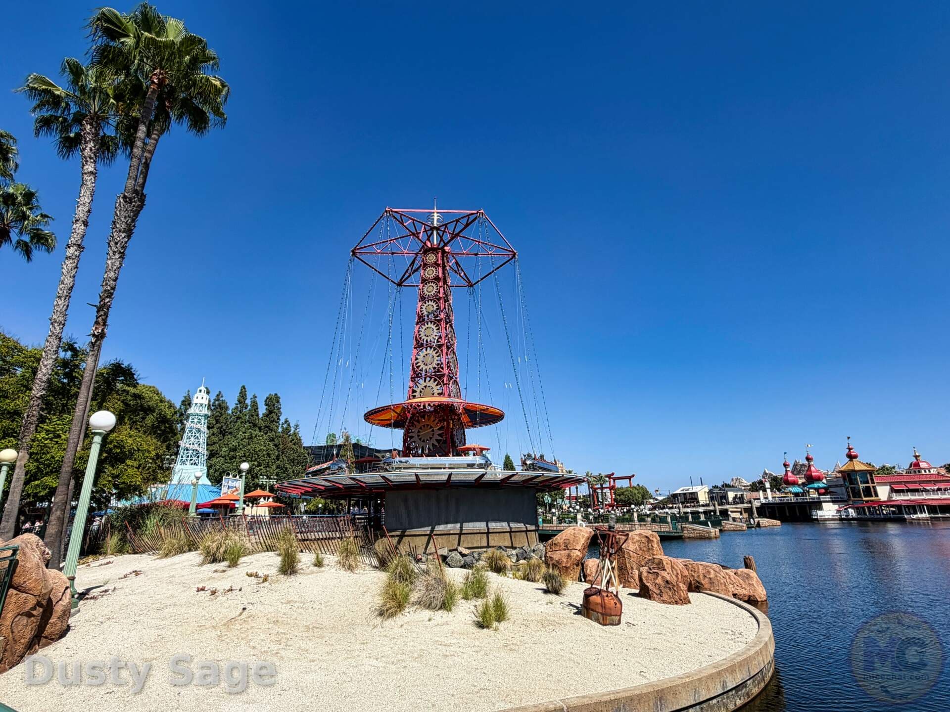 The Golden Zephyr attraction closed again for wind at Disney California Adventure