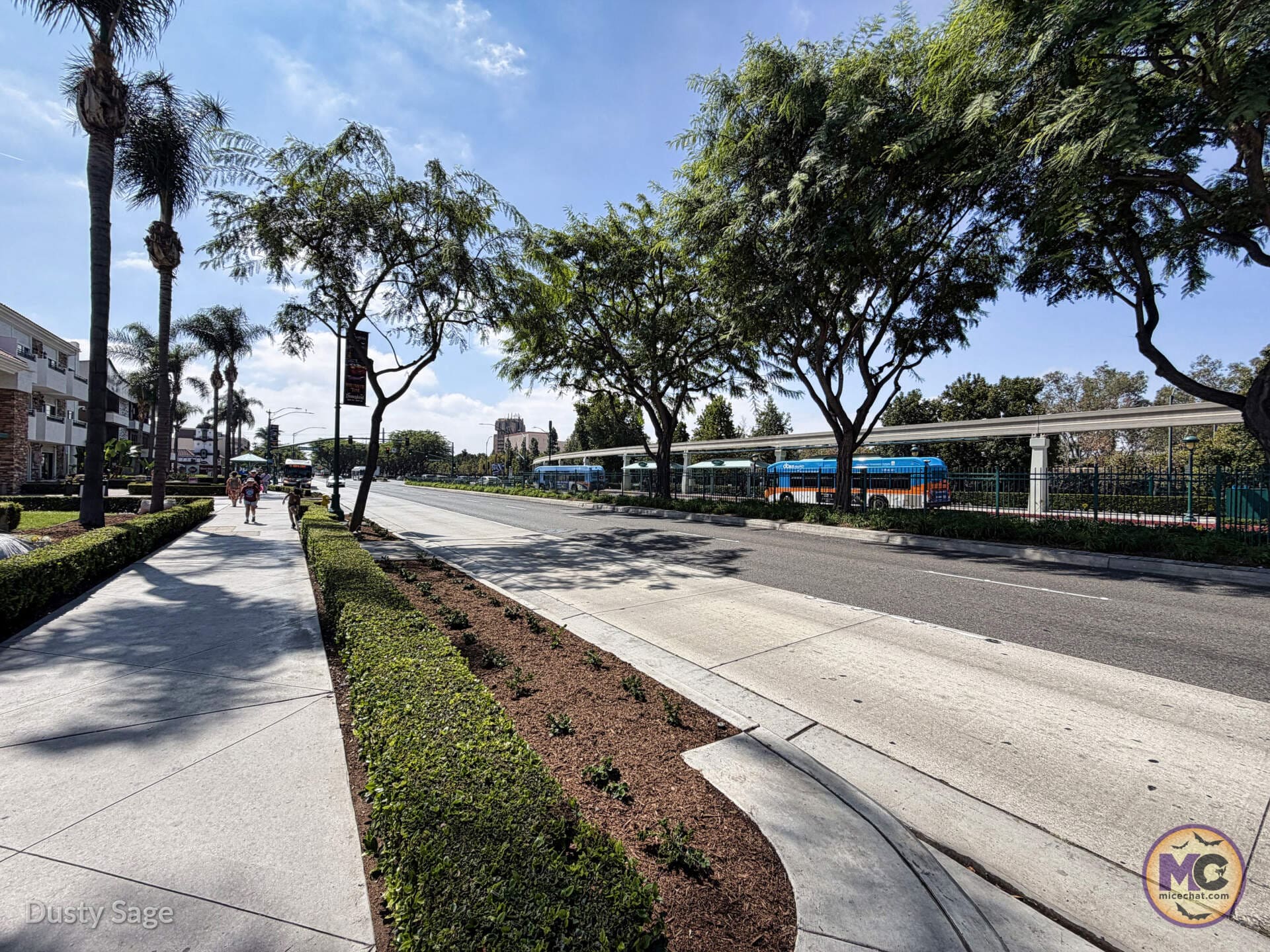 Harbor Blvd. at the spot where the new Disneyland pedestrian bridge will cross
