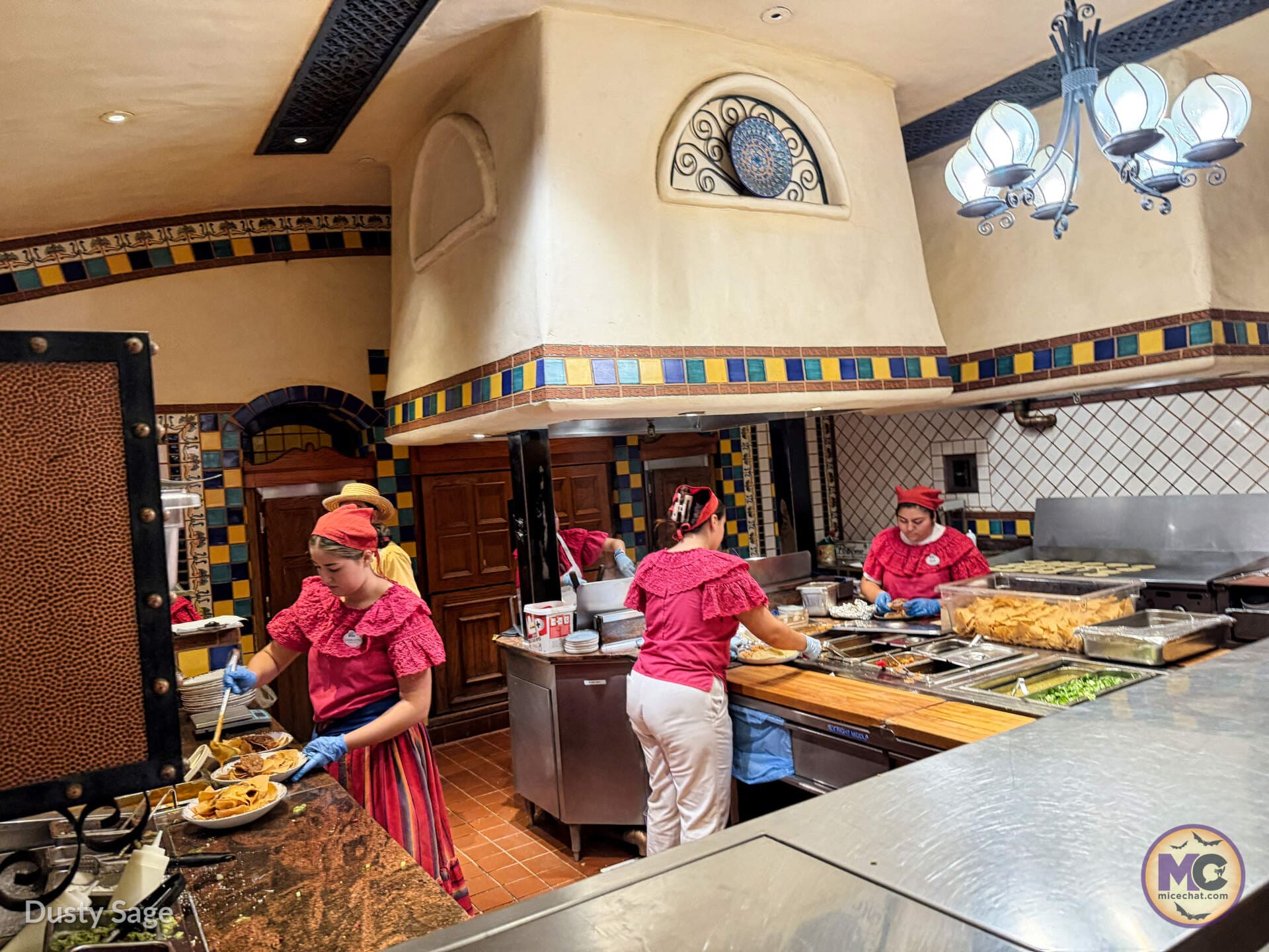 Kitchen line at Rancho del Zocalo Restaurante at Disneyland