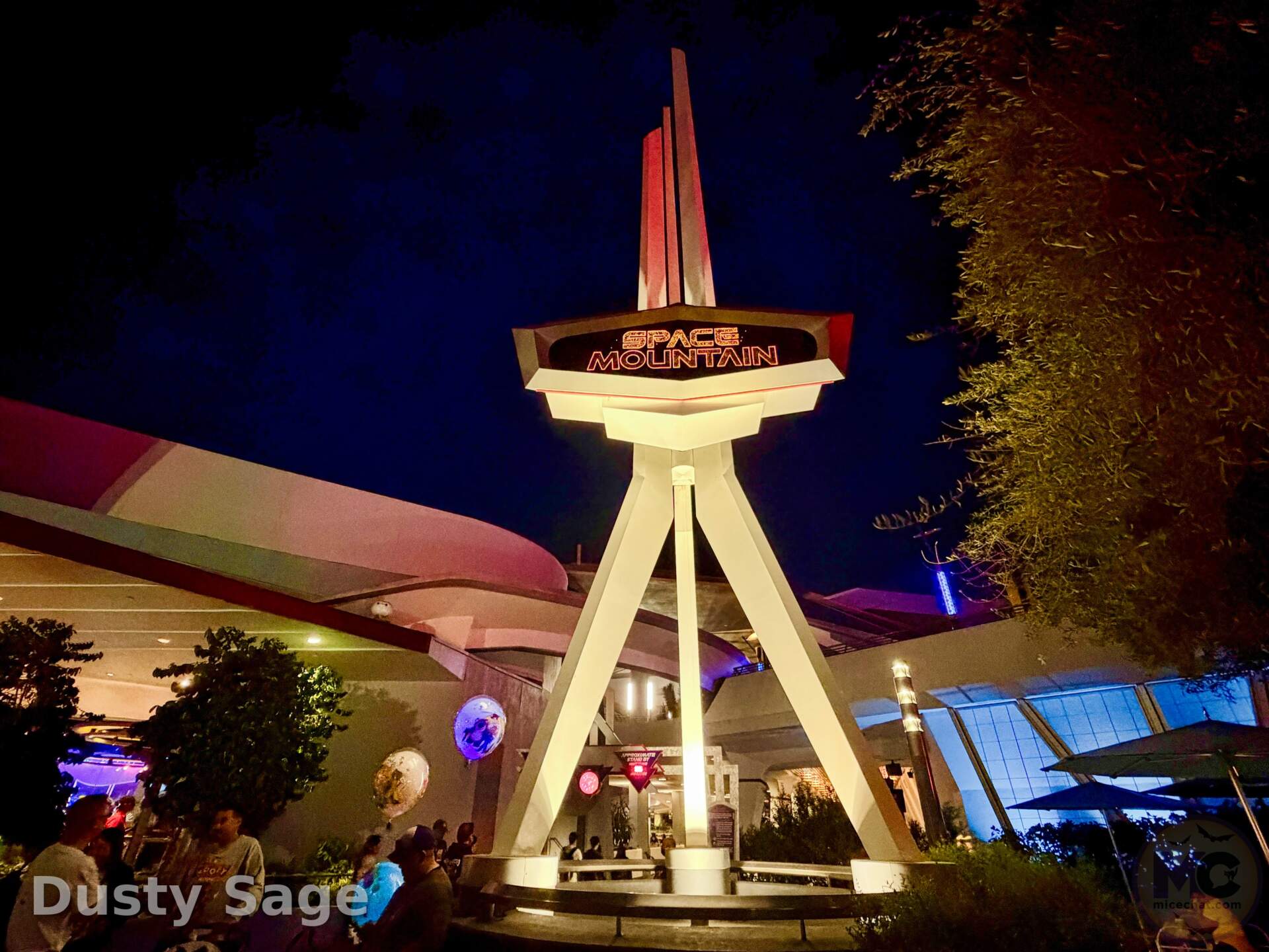 Space Mountain in Tomorrowland at Disneyland