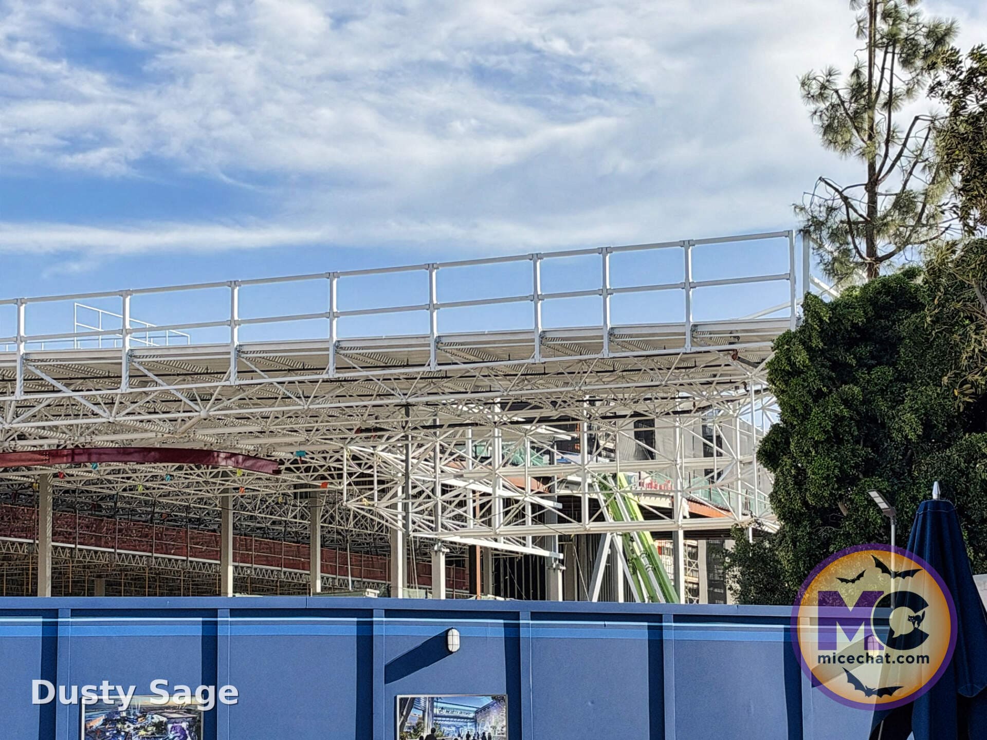 Avengers Campus expansion construction from another angle